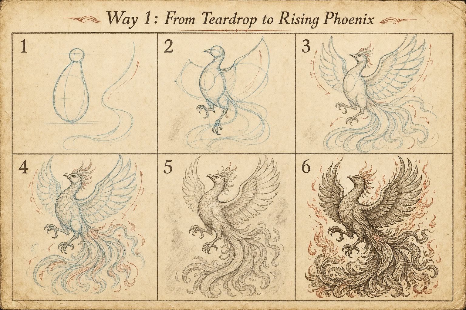 Phoenix tutorial plate 1: From Teardrop to Rising Phoenix