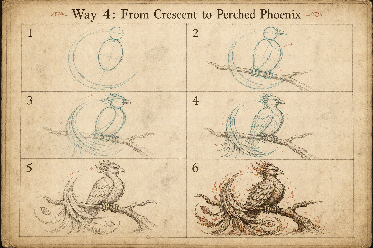 Phoenix tutorial plate 4: From Crescent to Perched Phoenix